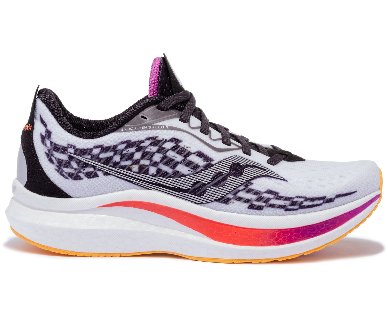 Women's Saucony Endorphin Speed 2 Running Shoes White / Black | Singapore 121JPQJ